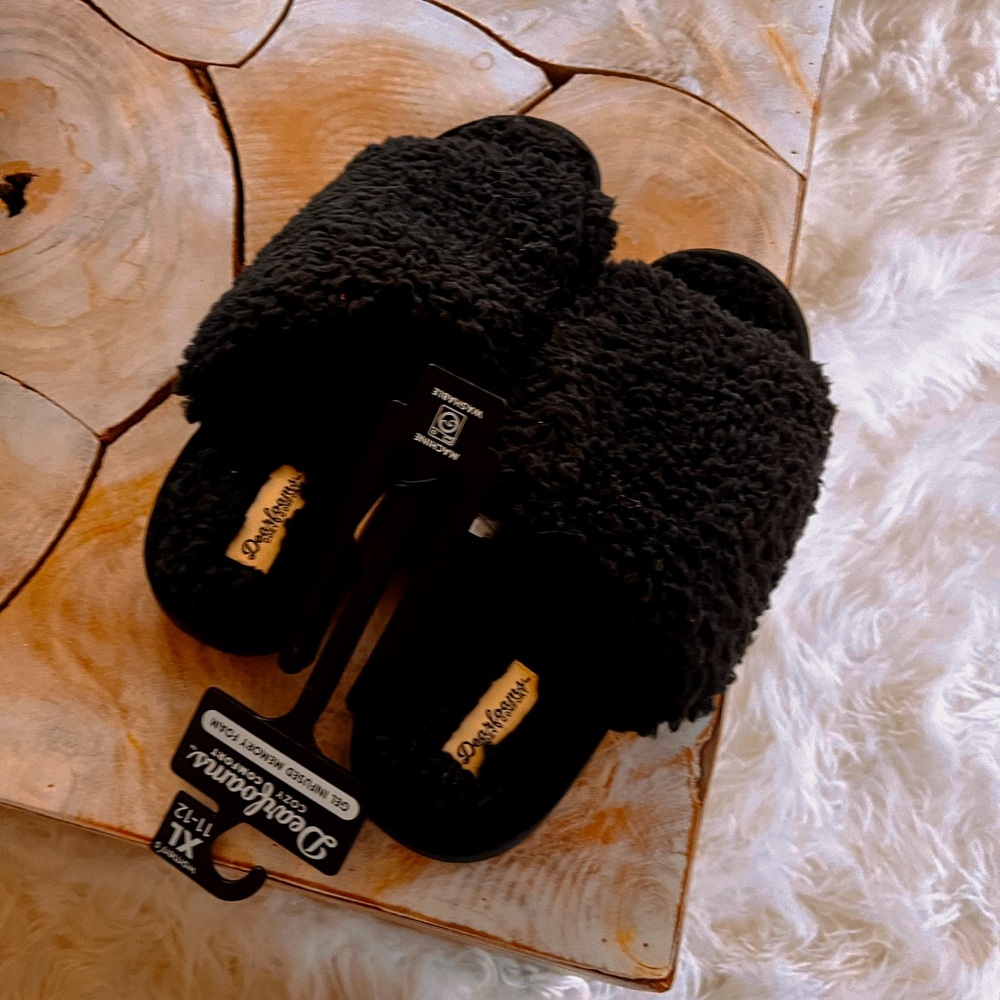 NET! SHERPA DEARFOAMS SLIPPERS WITH COMFORT GEL INSOLES 👑